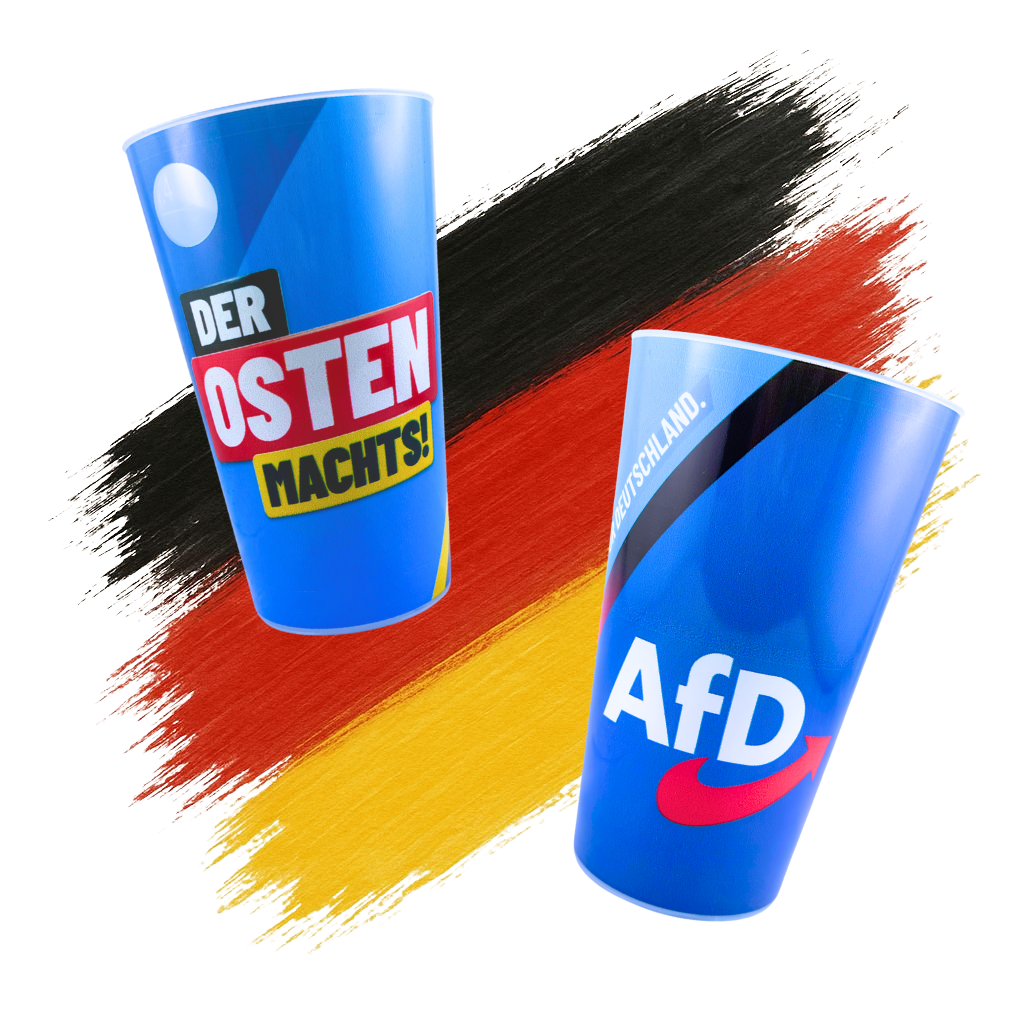 Plastikbecher „Der Osten machts“