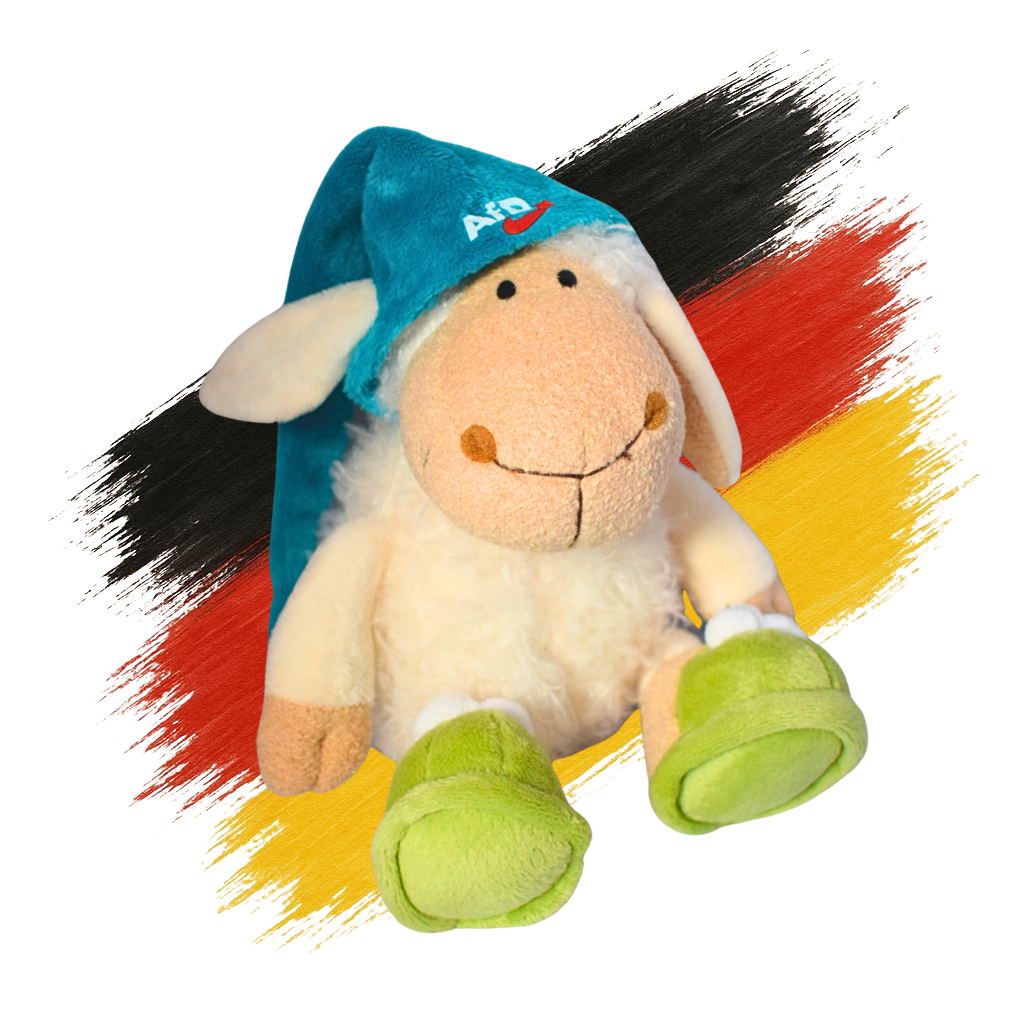 Plüschtier Schaf mit Mütze