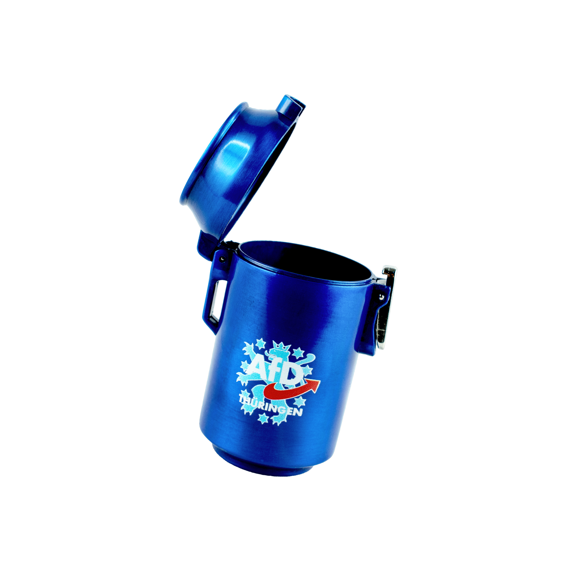 Portabler Aschenbecher aus Metall