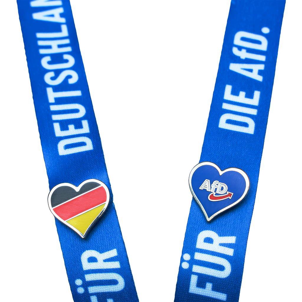 Schlüsselband "Zeit für die AfD" mit 2 Pins