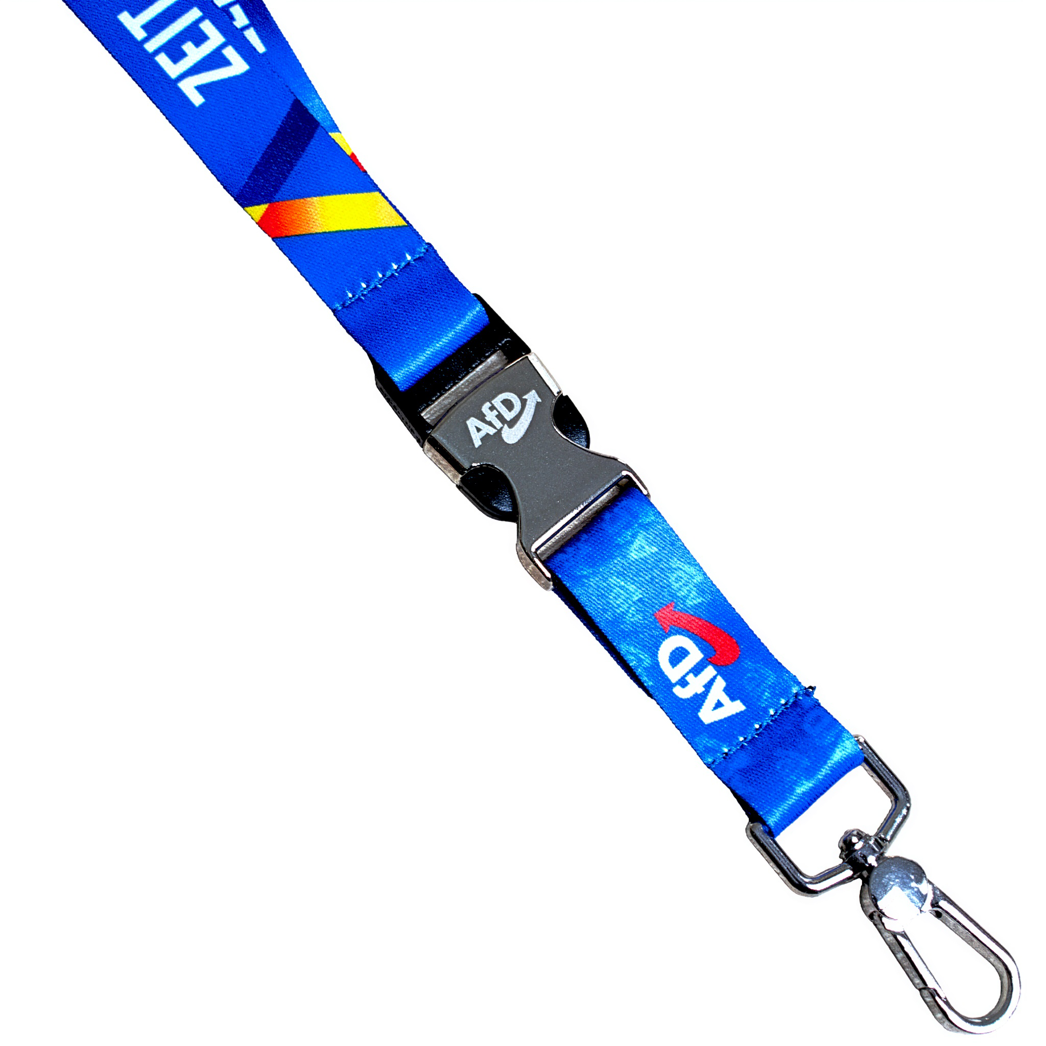 Schlüsselband "Zeit für die AfD" mit 2 Pins